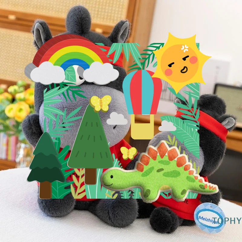 

Dark Horse Pendant Keychain, Soft Lettering, New Year Cartoon Zodiac Ring, Fun Festive Ornaments