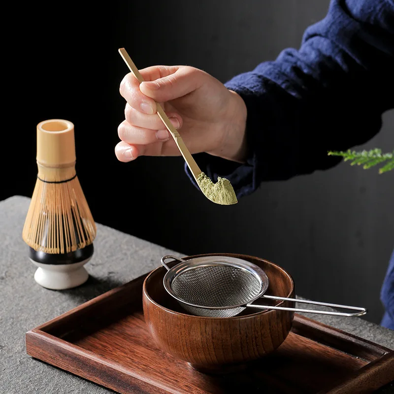 Bamboo Tea: Song Dynasty Tea Pointing Set Japanese Matcha Brush Stirring and Brushing Tea Vertical Matcha Bowl Wooden Bowl