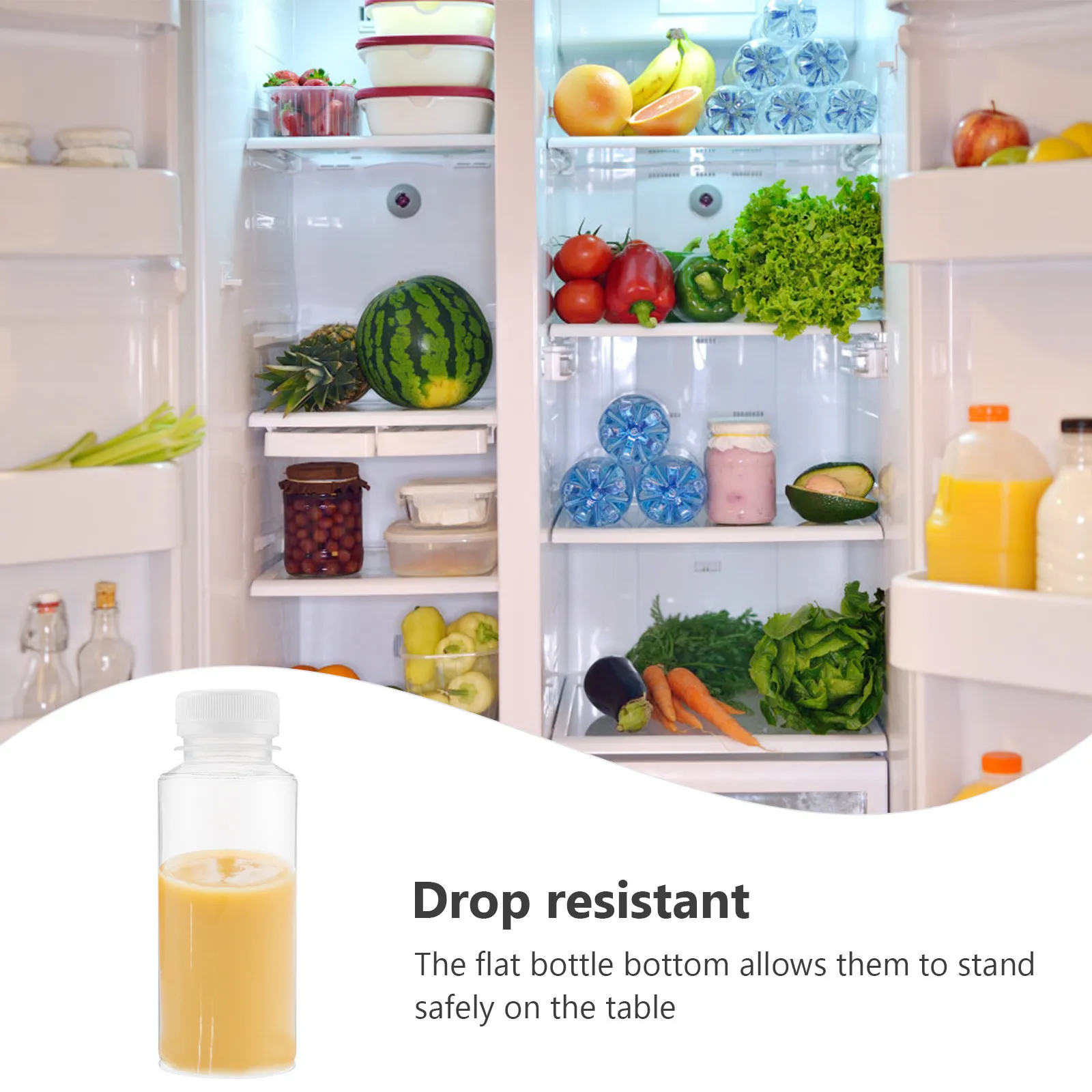 12Pcs High Temperature Resistant Milk Bottles Premium Transparent 250Ml Lightweight Waterproof Beverage Containers for Daily