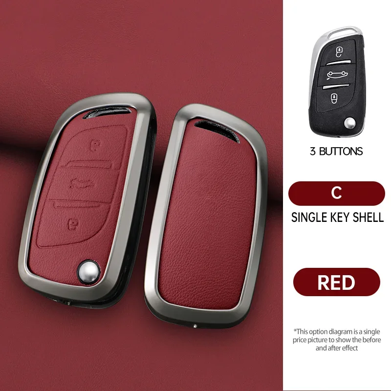 Alloy Car Flip Key Case Cover Shell Fob For Citroen C1 C2 C3 C4 C5 XSARA PICA For Peugeot 306 407 807 For DS DS3 DS4 DS5 DS6