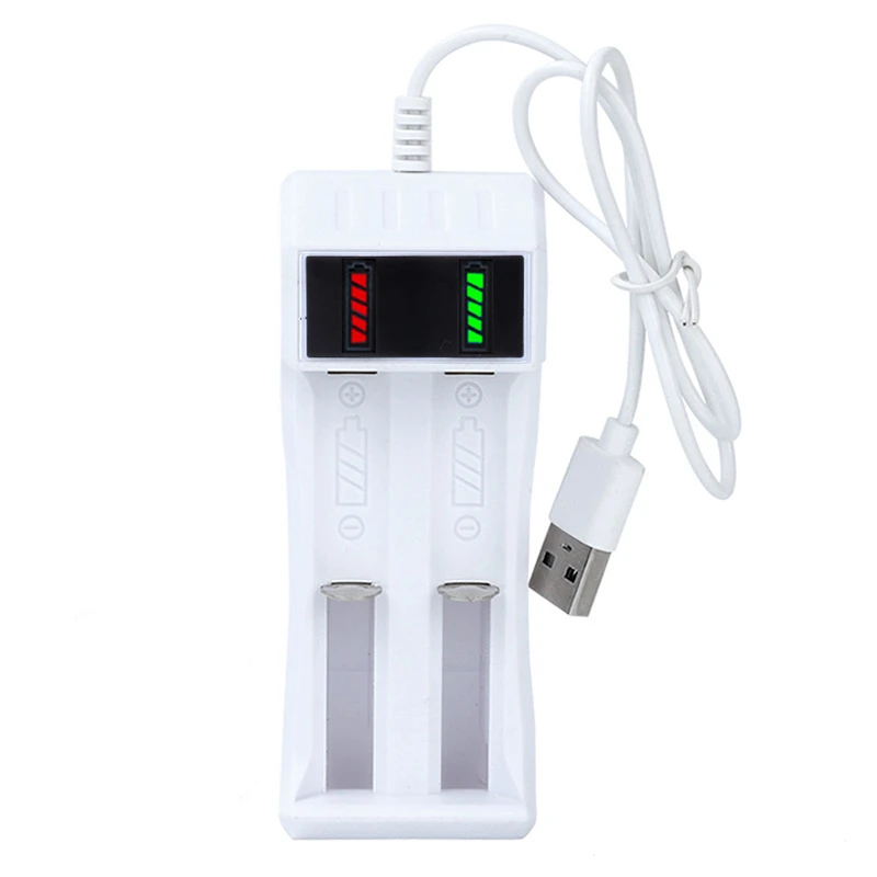 USB Charger Smart for Rechargeable Batteries AA AAA Led Chargering 14500 /18650 Battery Charger Universal 2 Slot Li-ion Battery
