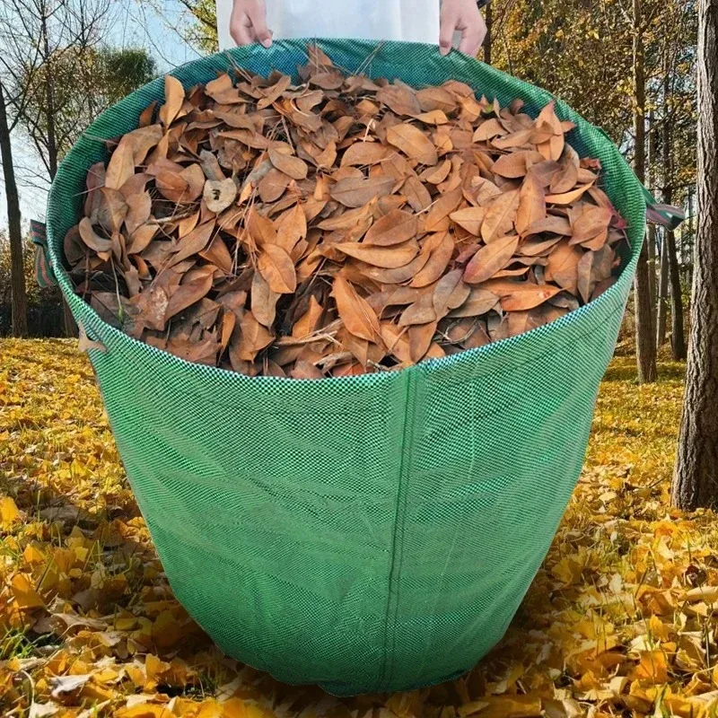 Heavy-duty reusable garden waste bags, garden tool bags, bags for discarded plants and grass clippings.