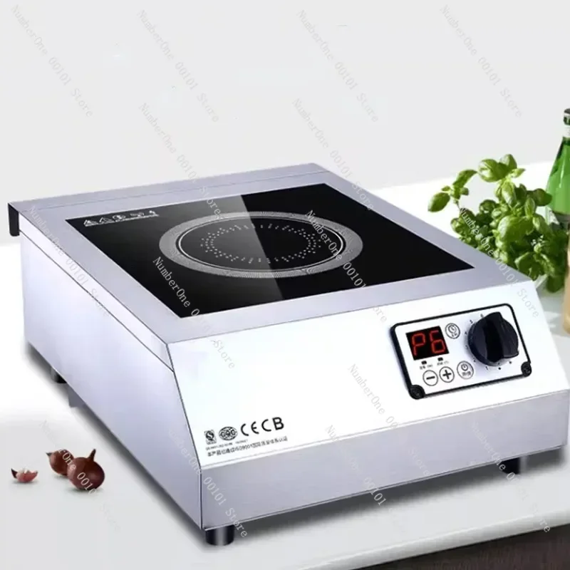 Commercial Induction Cooker Canteen Restaurant Stir-Fry Oven 5kw High-Power Braised Meat Boiling Water Soup Stove