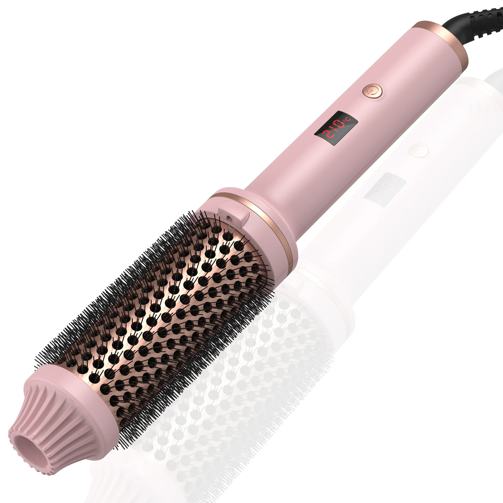 

Thermal Brush, 1.5 inch Heated Round Brush,hair curler, Dual Voltage, Pink, Tourmaline Ceramic, Negative Ion Technology