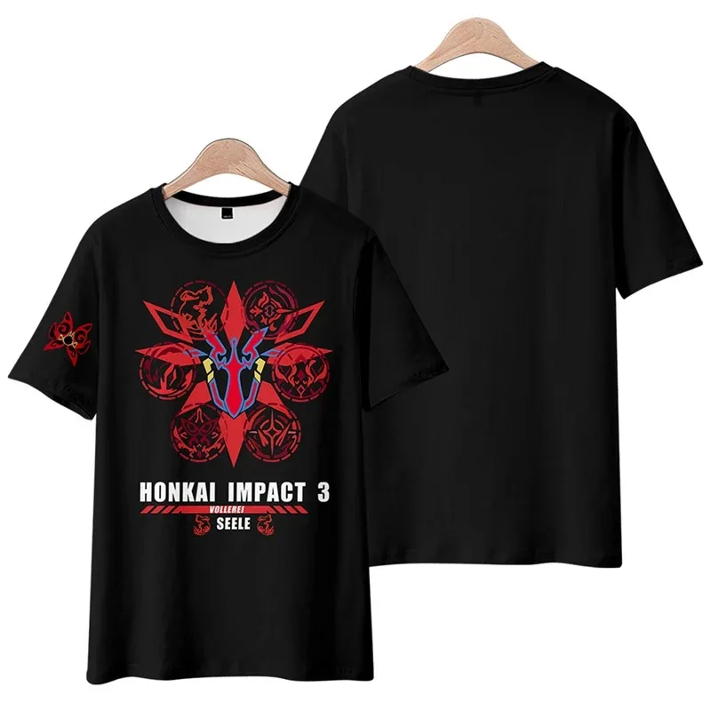 Honkai Impact 3 3D Print T Shirt donna uomo Summer Fashion manica corta divertente Tshirt Graphic Tees Seele Vollerei Costume Cosplay