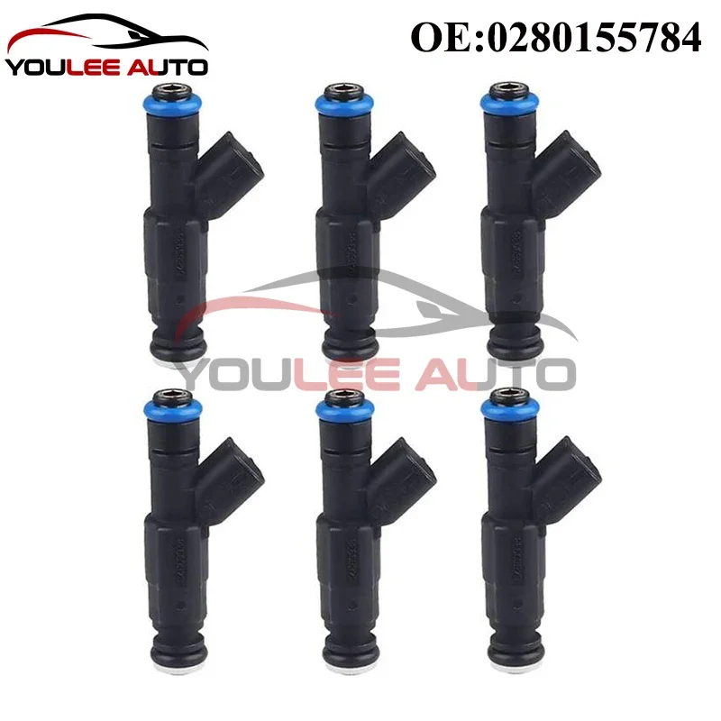 

6 шт. 0280155784 топливные форсунки для Jeep Cherokee Grand Cherokee Wrangler 4.0L Dodge Ram 1500 2500 3500 Van 5.2L 1999-2004