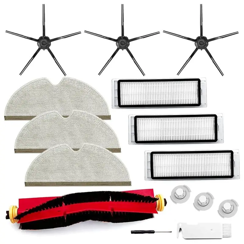 ABBZ-For Roborock S6 Pure S6 E4 S4 Max S6 Maxv S5 S5 Max S4 E2 E3 E5 E20 E25 E35 Main Side Brush Hepa Filter Mop Cloth