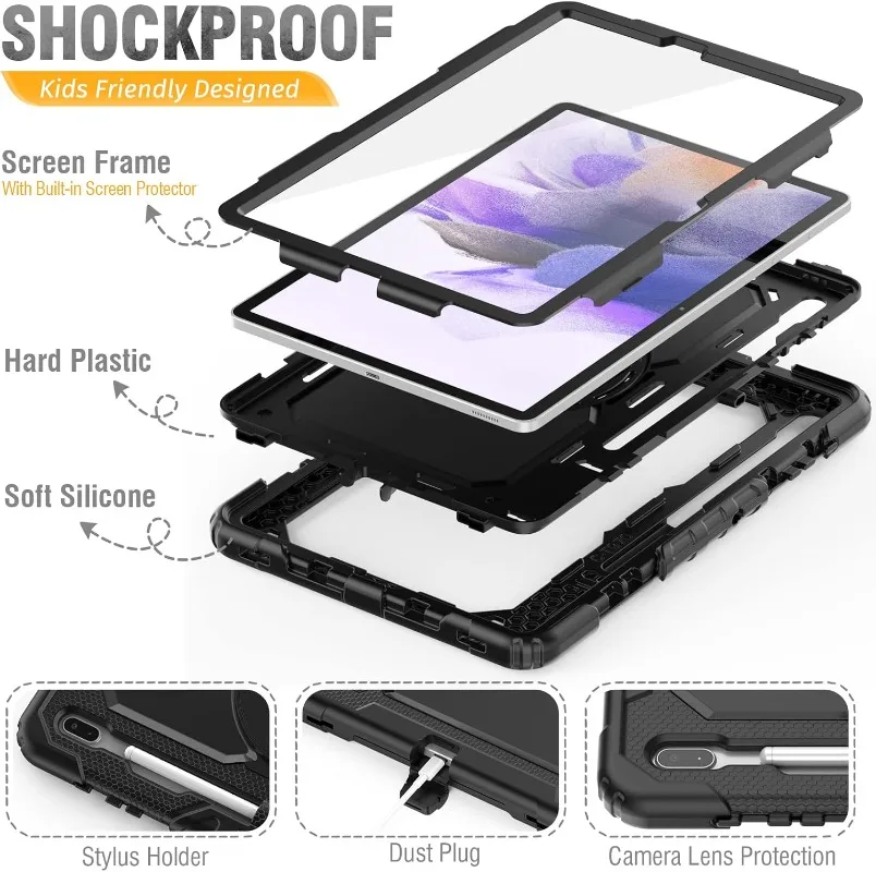 Shockproof Case For Lenovo Tab 10.1 （TB-311XU）/ K10C TB311FU 2025 Screen Protector+Handle Belt Cover