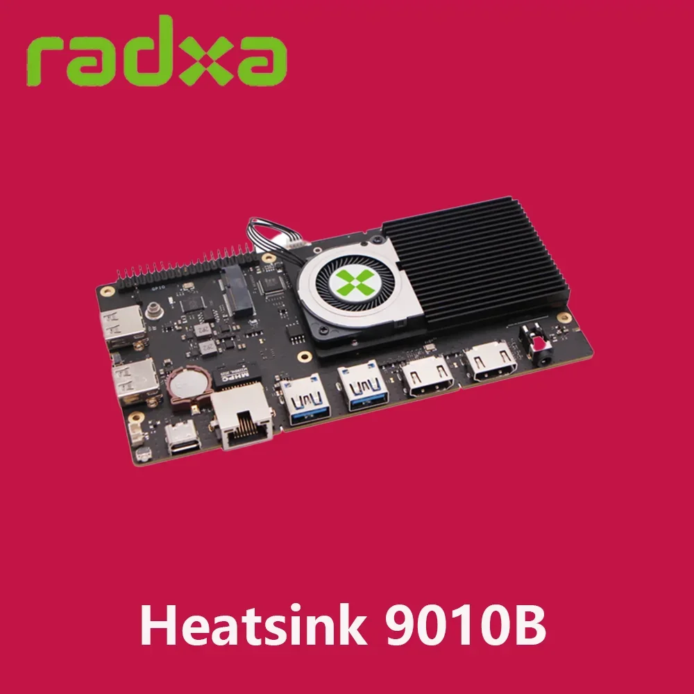 Heatsink 9010B for Radxa X2L Highest Airflow Reaches up to 1.359 CFM  Aluminum Heat Sink New