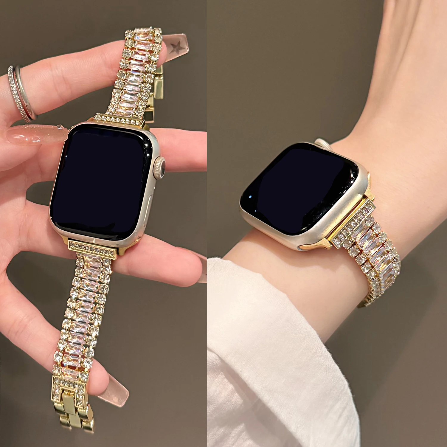 

Сверкающий и великолепный металлический ремешок для Xiaomi Band 8/9 Pro, женский ремешок, подходит для Redmi Watch 4 5, универсальный ремешок 18 20, 22 мм