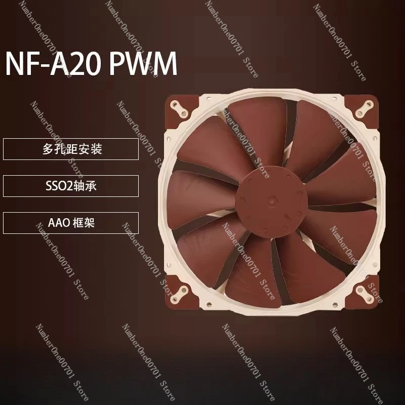NF-A20 PWM مروحة الهيكل 20 سنتيمتر التحكم الذكي في درجة الحرارة 5 فولت صامت 4pin مروحة تبريد الكمبيوتر #3