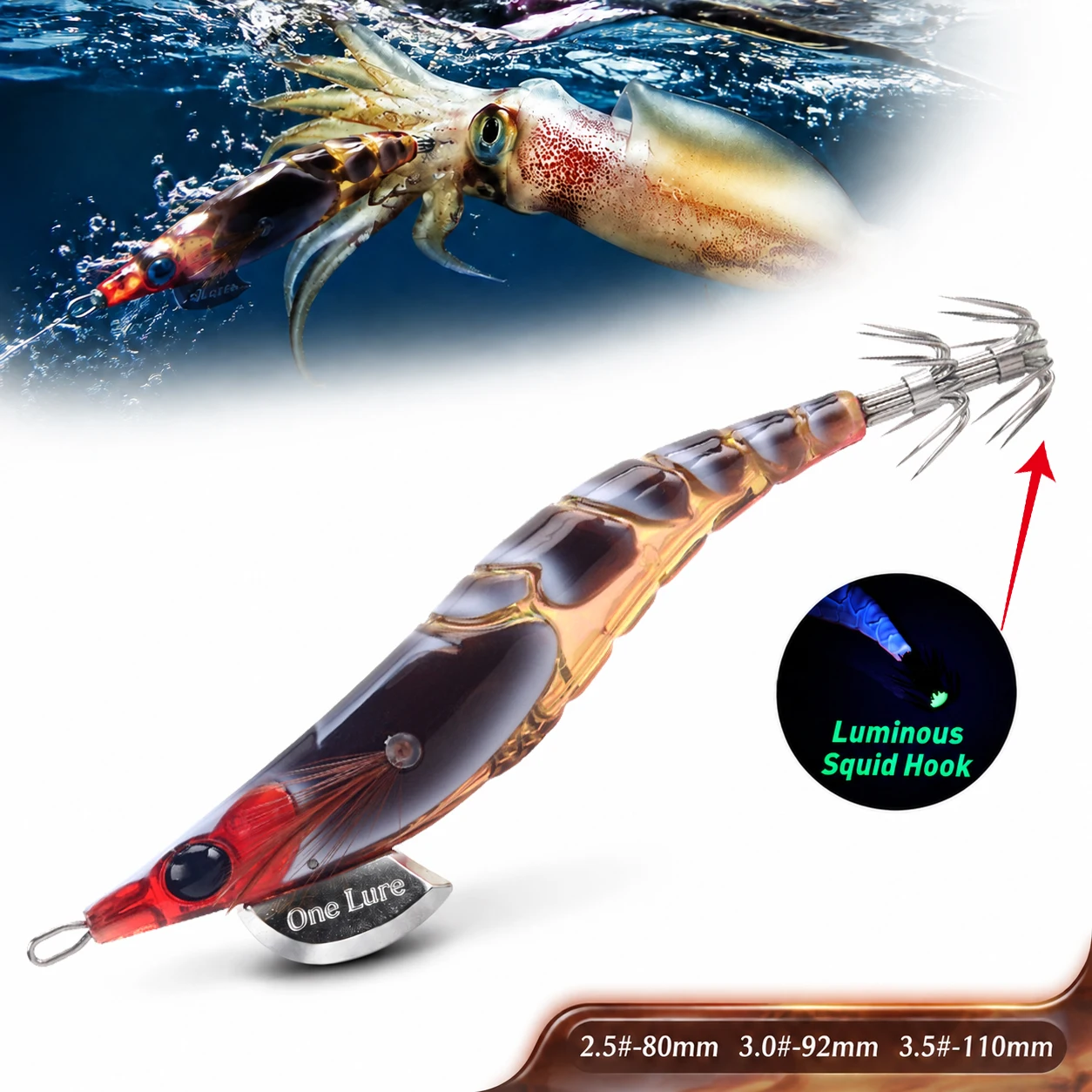 Kingdom Egi Tintenfisch Köder künstliche Jigging Köder langsam sinkende Tintenfisch Haken Seefischerei Tintenfisch Tintenfisch leuchtende Tackle Köder