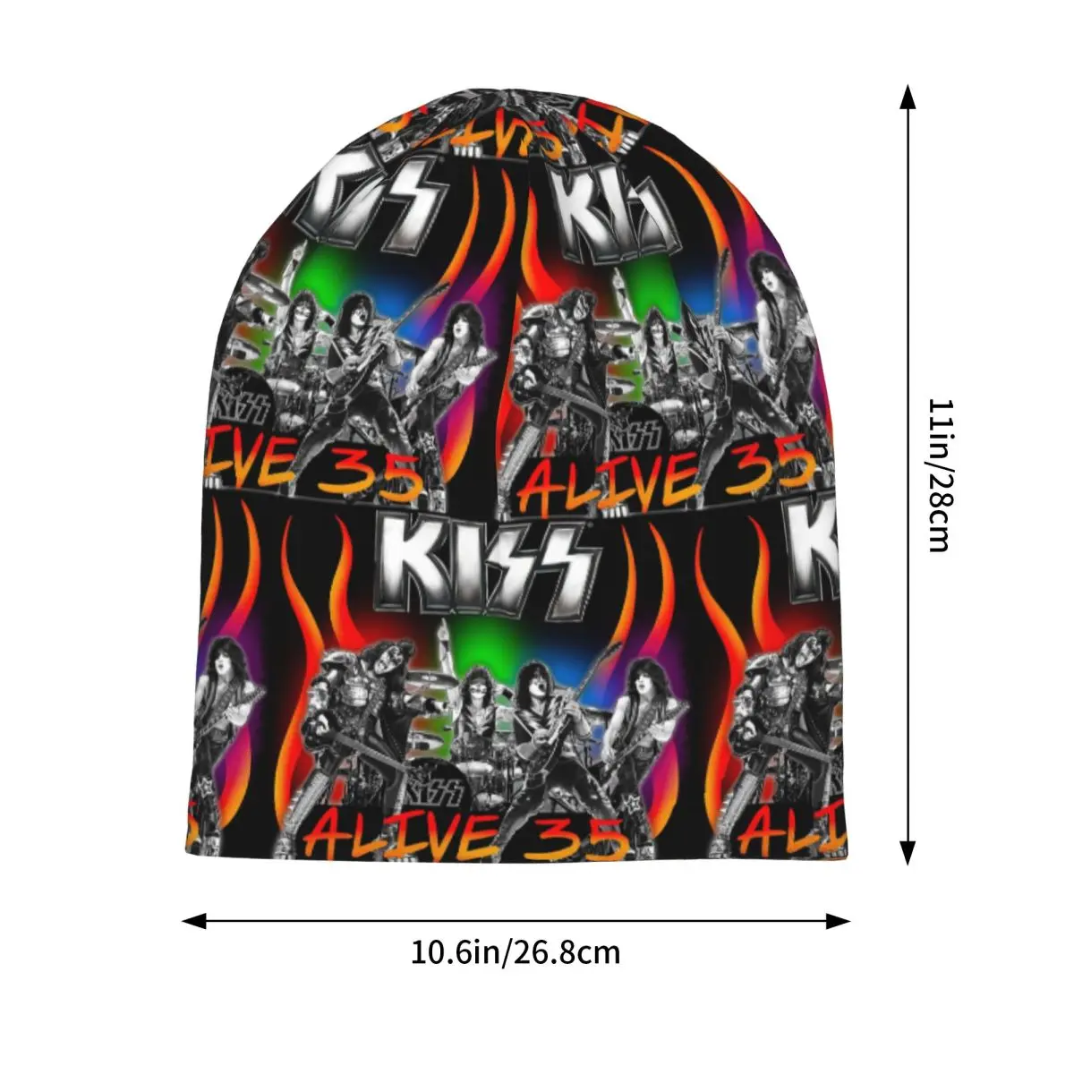 Heavy Metal Rock Music Band Kiss Skullies Beanies Hats Warm Autumn Winter Outdoor Cap Knitted Bonnet Caps for Unisex Adult