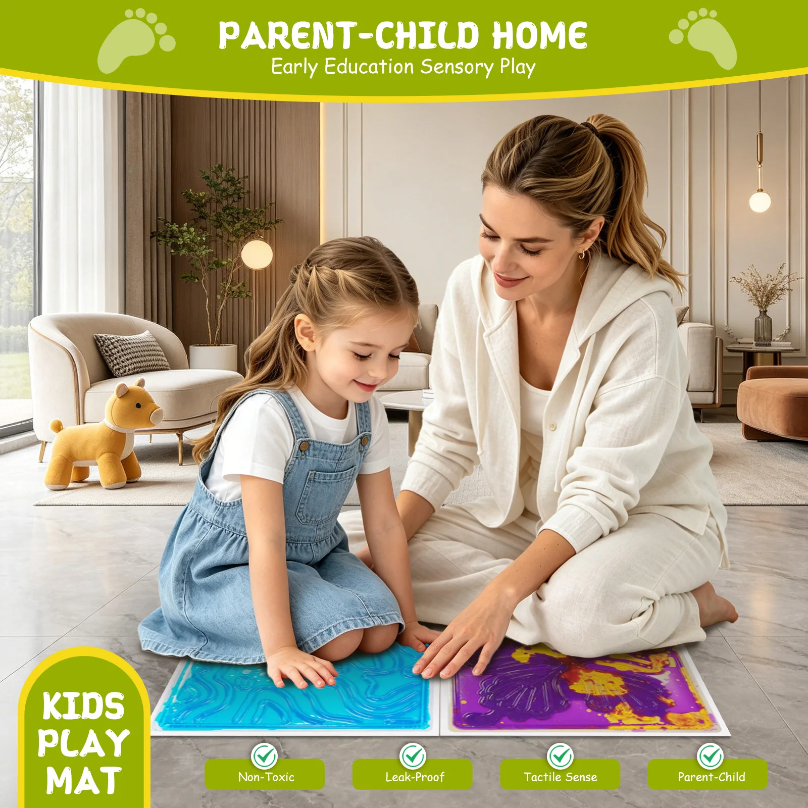 

Textured Floor Mat Sensory Visual Sensory Toys Kids Dual Visual Tactile Training Mat For Classroom