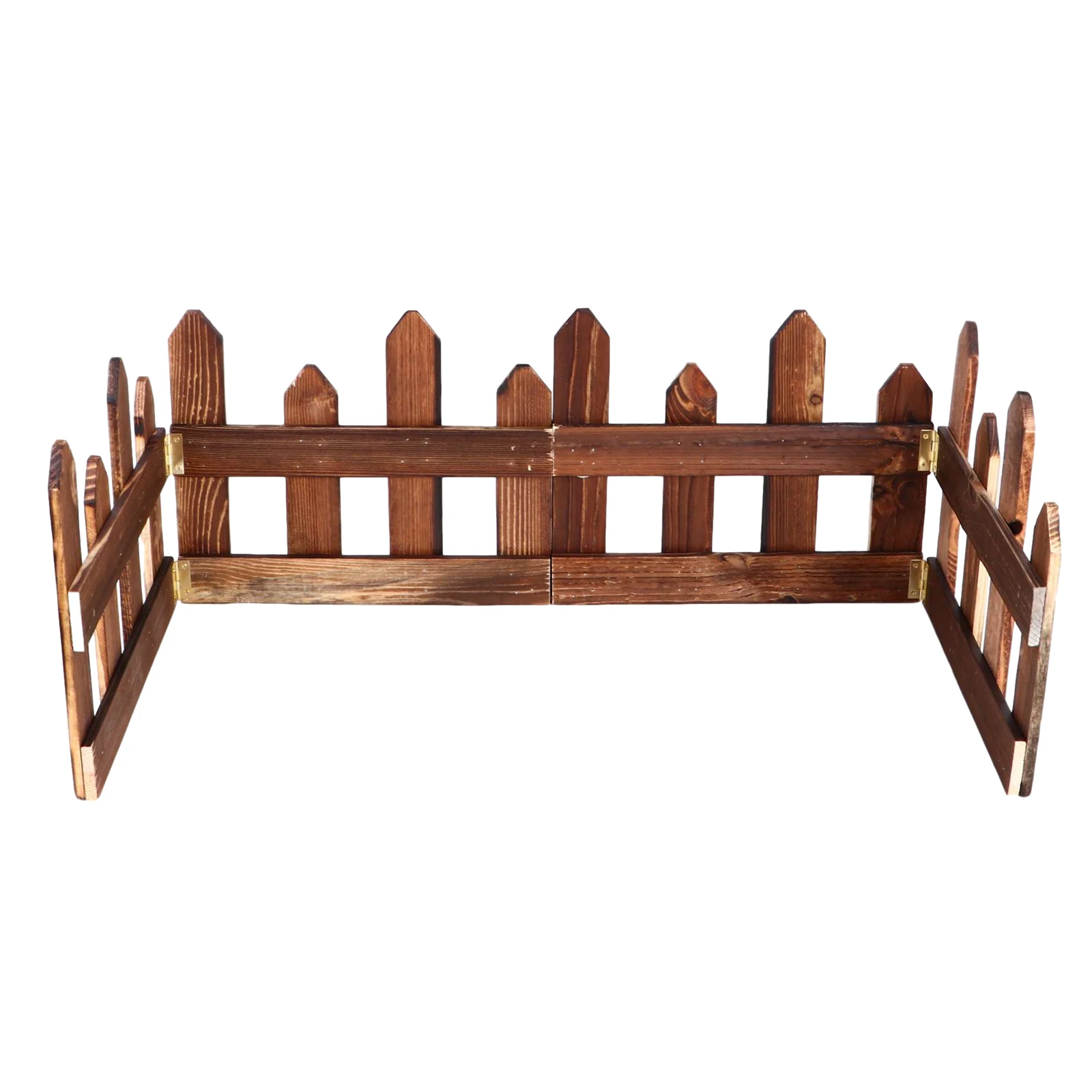 

Christmas Tree Fence Garden Picket Durable Large Size Hinges Carbonized Anti Corrosion Sun Proof Outdoor Edging Border Wooden