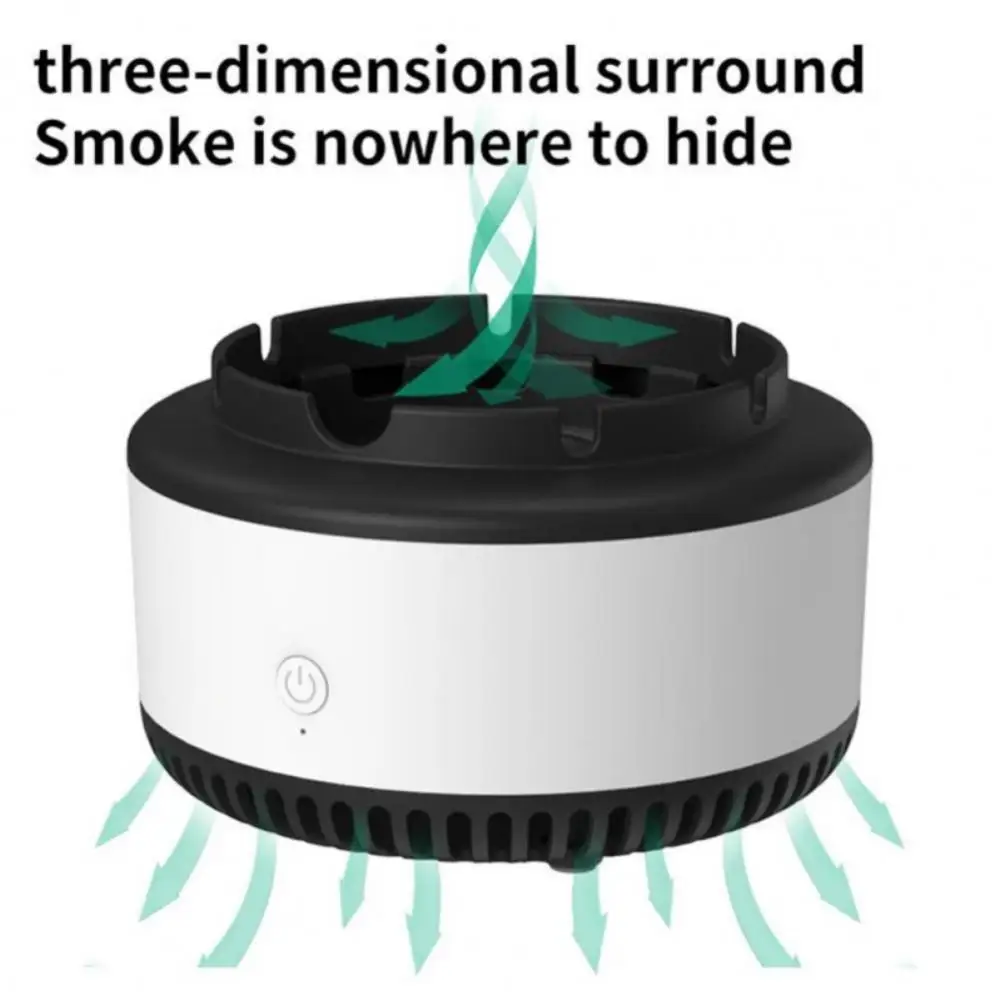 Remove Smoke Smell Smart Ashtray Flame Retardant Smokeless Ashtray Desktop Remove Odor Smoking Accessories Small Auto Air Filter