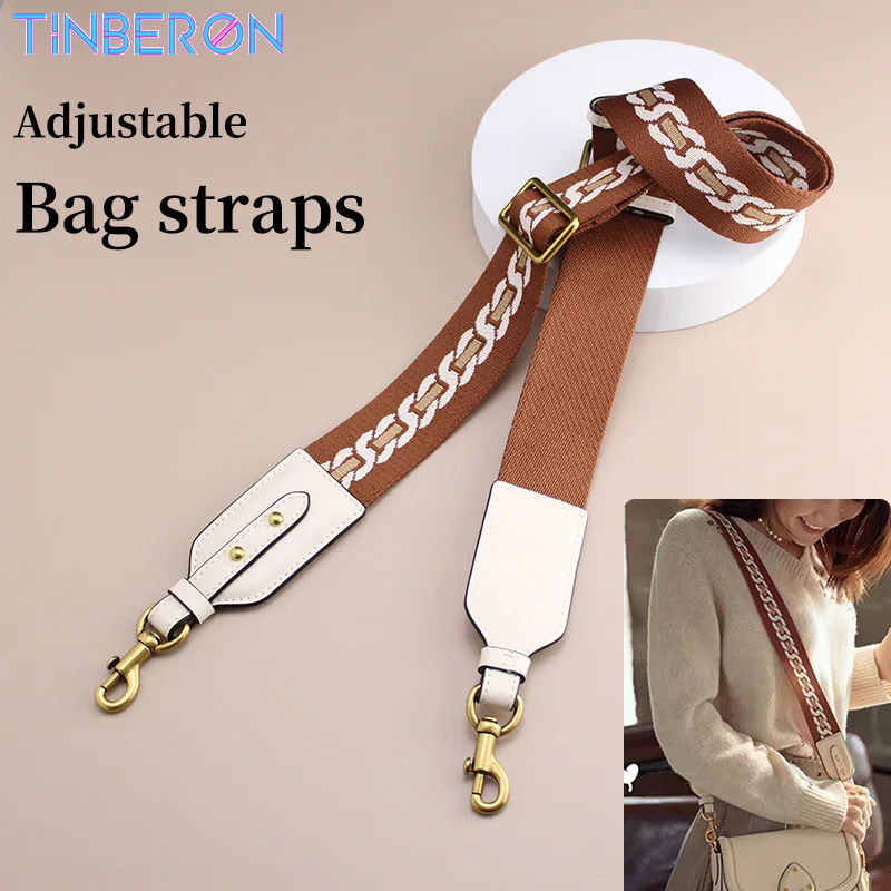 

TINBERON Canvas Shoulder Bag Strap Adjustable Webbing Shoulder Strap Bag Part Accessorie Bag Strap For Crossbody Luxury Designer