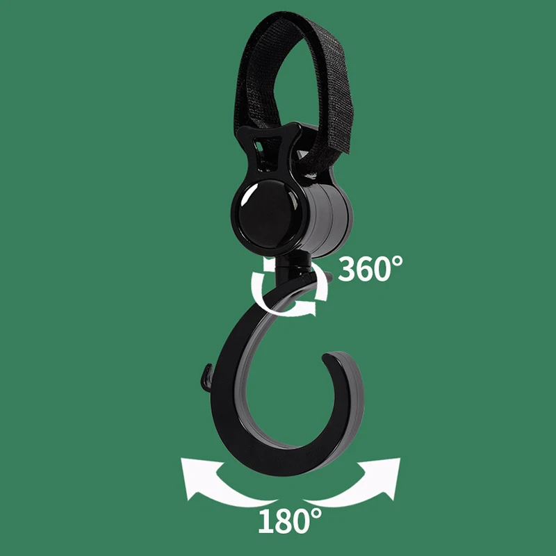 รถเข็นเด็ก Hook ตะขอพลาสติก Velcro เข็มขัดกาวความจุแบริ่งที่แข็งแกร่งกระเป๋าแม่กระเป๋ารถเข็นเด็ก Hook จักรยานตะขอรถจักรยานยนต์