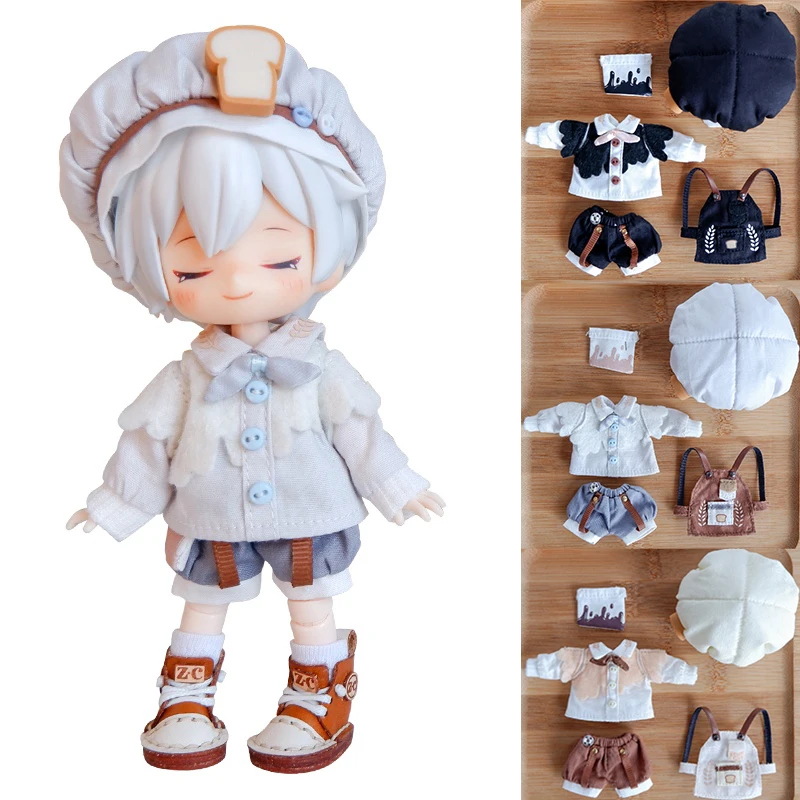 New OB11 Clothes Chef Suit Hat Shirt Pants for GSC,Molly,YMY,Obitsu 11,1/12 Bjd Doll Clothes Accessories Toys for girls and boys