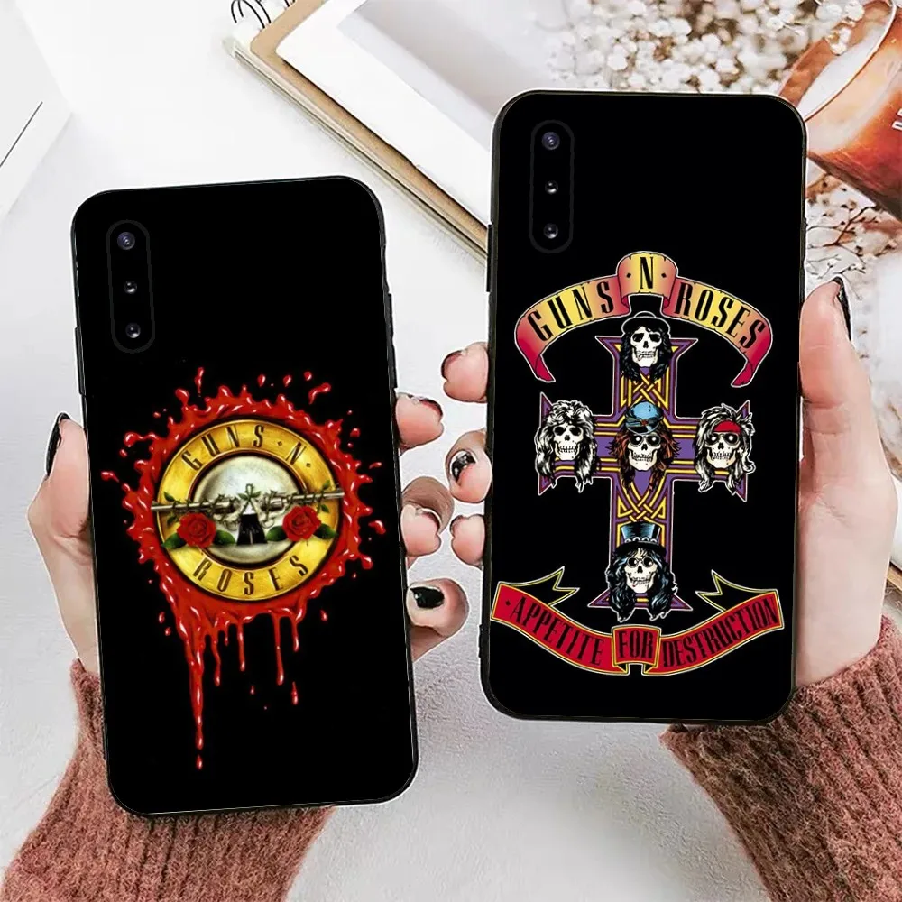 G-Guns N Roses Rock Band Phone Case For Samsung Galaxy A13,A21s,A22,A31,A32,A52,A53,A71,A80,A91 Soft Black Phone Cover