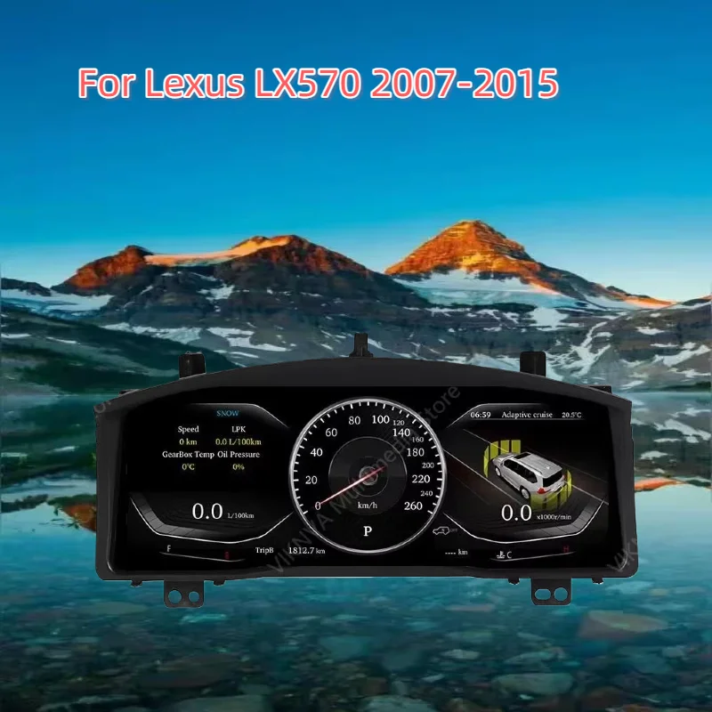 

LCD Instrument Panel Digital Cluster For Lexus LX570 2007-2015 Cauges Dashboard Screen Automotive Speedometer