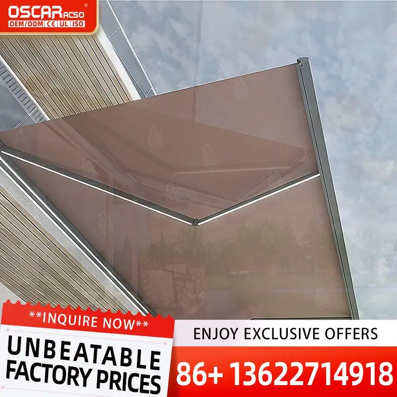 

Motorized Wall Hinged Aluminium Window Awning Outdoor for Patio Balcony Garden Competitive Rate Extendable Design Retractable A