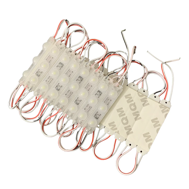 20 pièces DC12V SMD 3 Module LED Injection étanche IP68 SMD 2835 Module d'injection ultrasonique 63*13mm bande dure barre lumineuse lampe