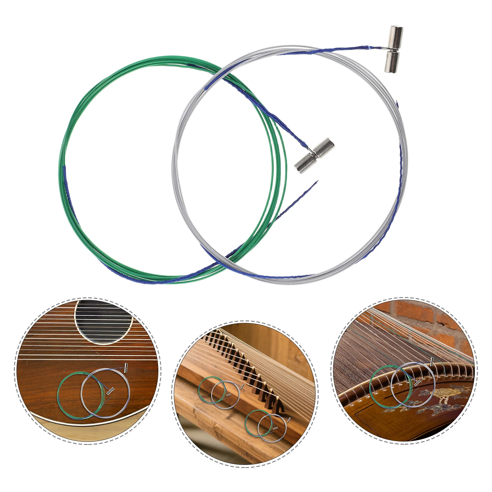 

1 Set Guzheng String Replacement Kit Durable Metal Wire Strings High Strength Long Lasting Pure Tone Easy Installation Universal