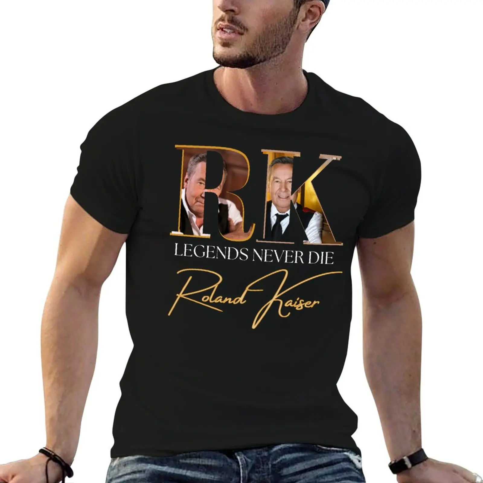 

Roland kaiser-roland kaiser festival- roland kaiser merch футболка хлопковые футболки высокого качества забавные футболки хлопковая футболка