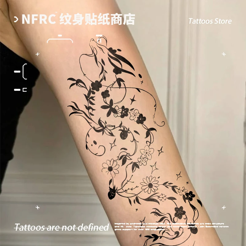 

Аниме Сакура Дракон травяной сок татуировки наклейки для женщин и мужчин рука водостойкая временная татуировка поддельные татуировки новый 2025 очаровательный подарок