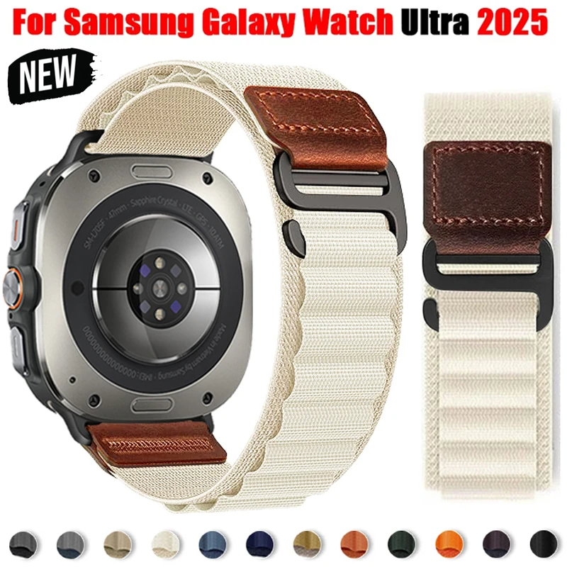 Sport-Trail-Armband für Samsung Galaxy Watch Ultra 2025 47mm Nylon-Schlaufenband Correa für Samsung Galaxy Ultra LTE Nahtloses Armband