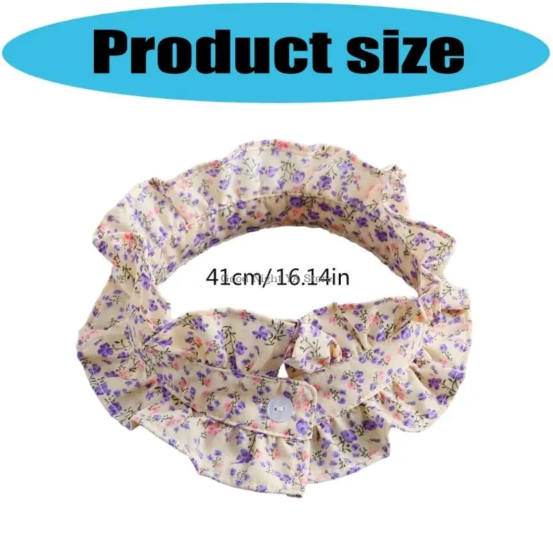  Breathable   Detachable Neckpiece  Print Victorian Lace Trim Spring  Wear