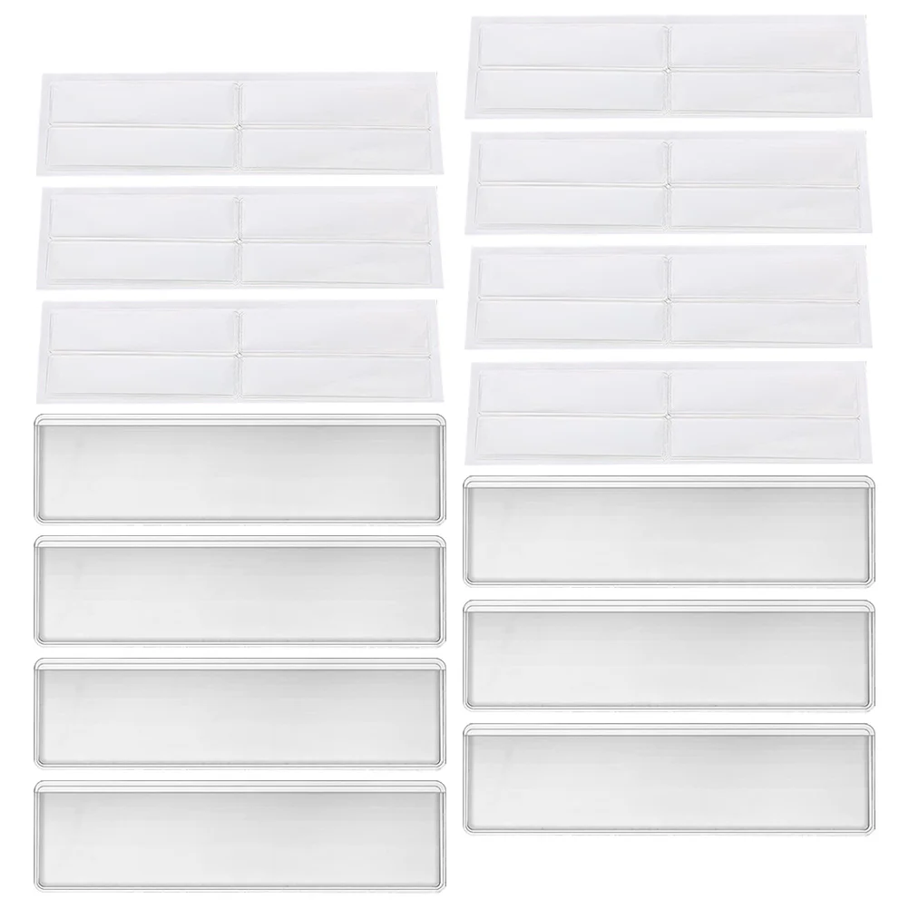 

1Set Transparent Adhesive Index Card Pockets Self Adhesive Label Holders Plastic Clear Sleeves for Warehouse Label Storage