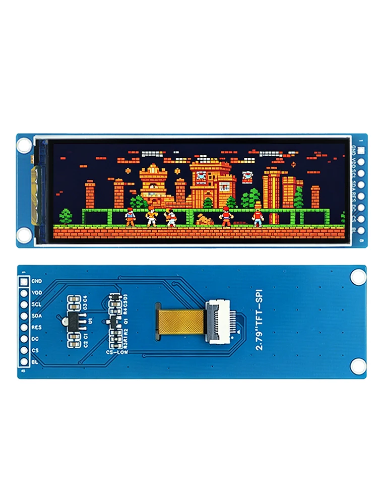 Estardyn 2,79-Zoll TFT LCD-Bildschirm NV3007 Kleiner Bildschirm 142x428 Anzeigemodul 8-Pin LCD Farbbildschirm SPI