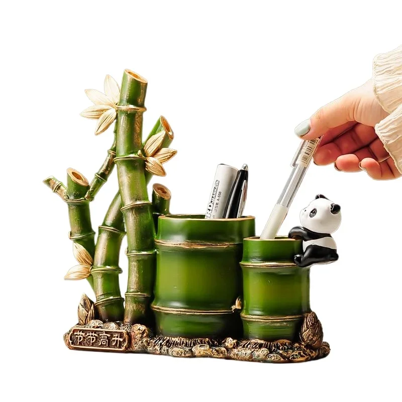 

Gaosheng Bamboo Pen Holder Ornament Desktop Office House New Home Teachers' Day Send Teachers School Gifts