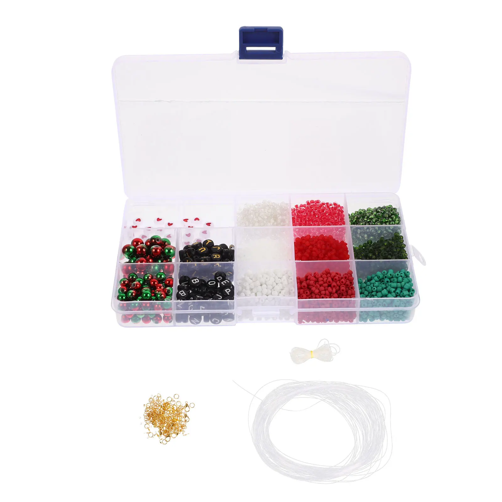 

1Set Christmas Bead Jewelry Making Kit Acrylic Alloy DIY Craft Supplies Colorful Beads for Necklace Bracelet Earrings Gifts