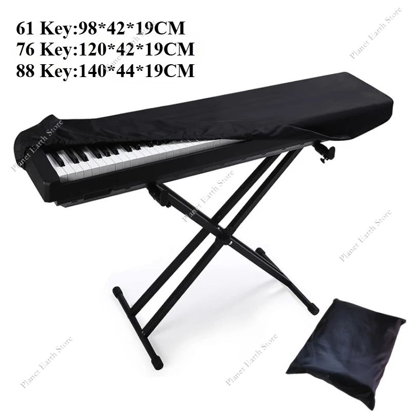 61/76/88 Key Digital Electronic Piano Cover with Shrinkable Drawstring Washable Electric Piano Keyboard Dust Cover Dustproof