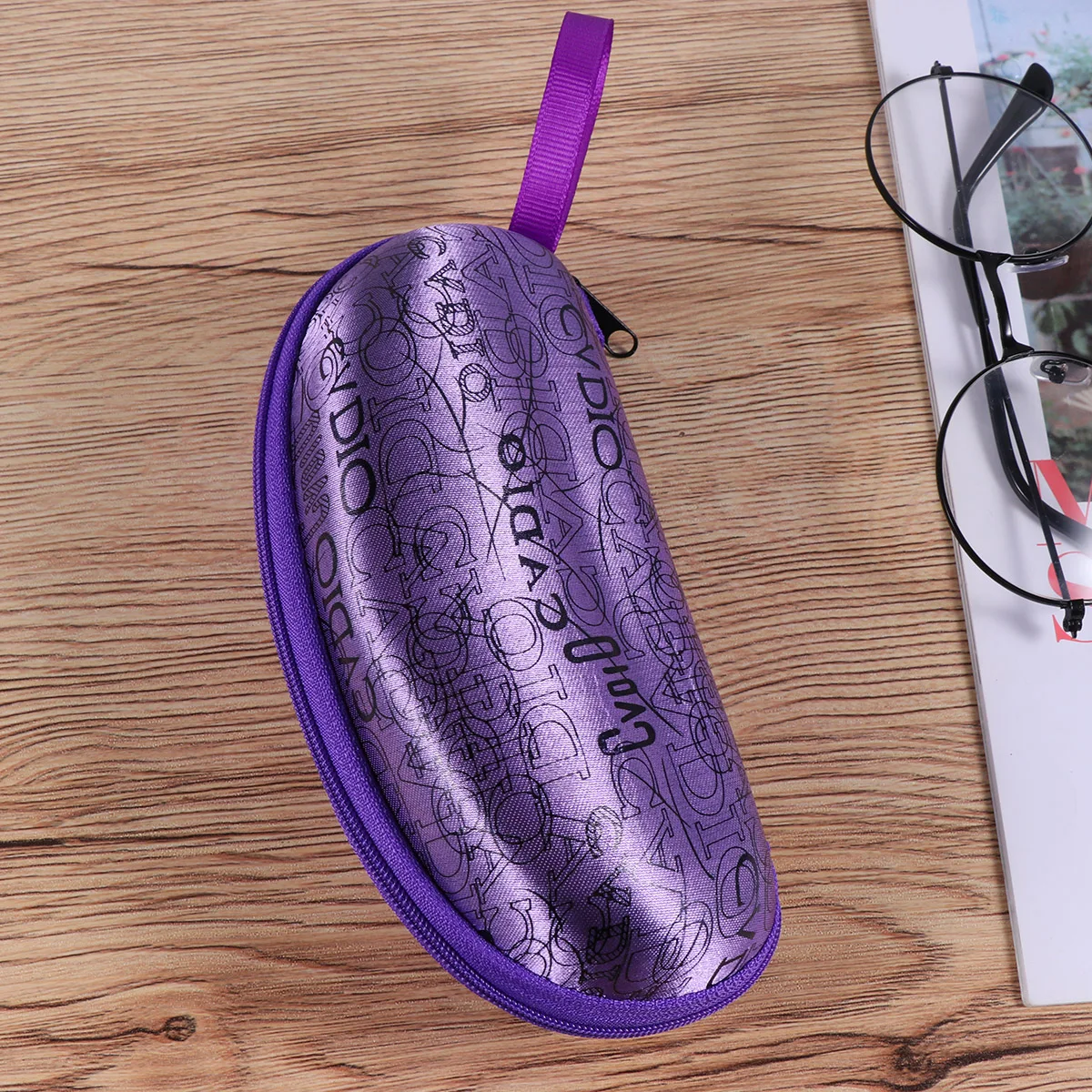 

Eva Universal Sunglasses Box Portable Zipper Glasses Case Peanut Shaped Black Eyeglasses Storage For Adults Durable Scratch