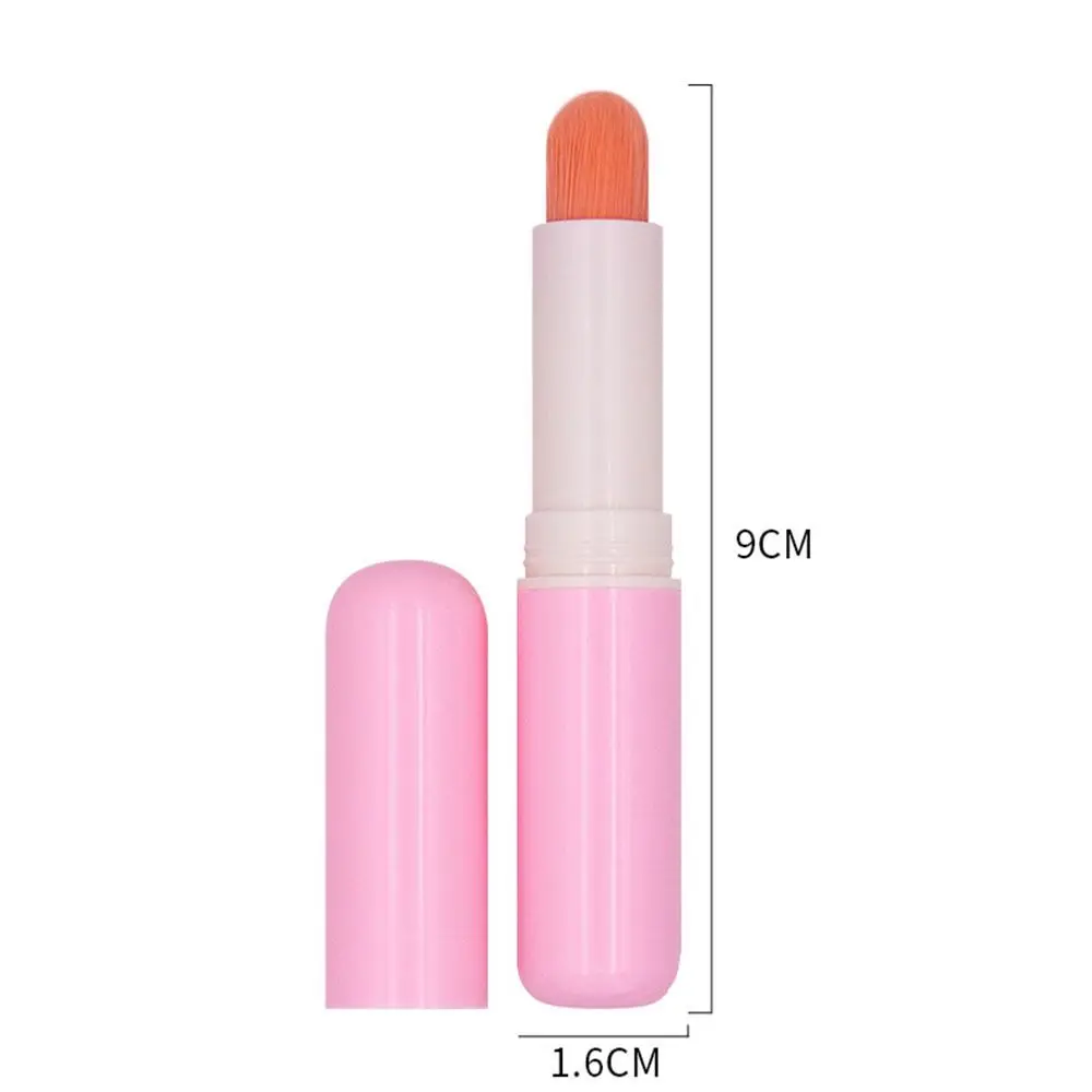 Portable Retractable Lip Brush Artificial Fiber Silicone Lipstick Makeup Brush Professional Soft Lip Gloss Brush Women