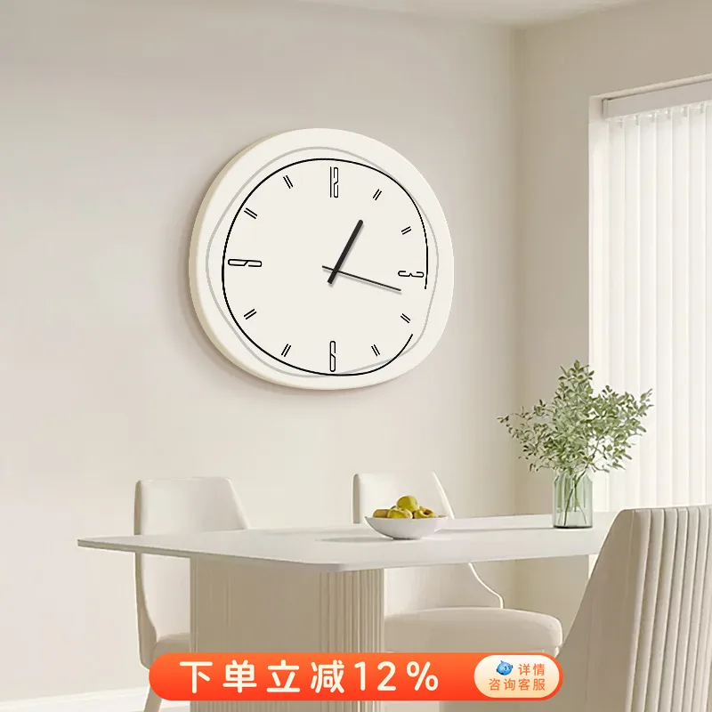 Nordic Modern Minimalist Wall Clock - Sleek Creative High-End Clock for Living Room TV Background Wall & Dining Room