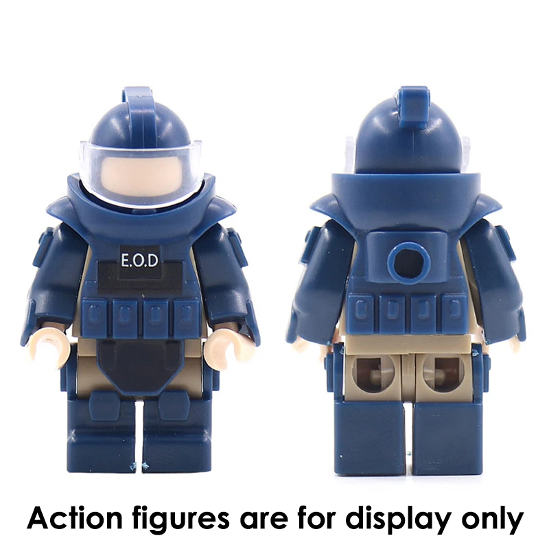 Figure militari L'estrazione delle bombe Accessori per tute Building Block Soldato della polizia moderna Gilet Attrezzatura Modello Mini parti Mattoni Giocattolo