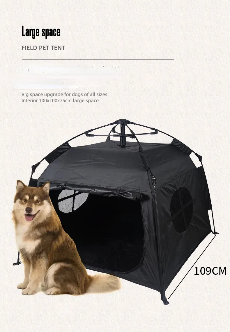Pet Tent, Outdoor Home, Fully Automatic Folding Cat and Dog Shelter, Rain and Sun Protection, Portable Car Camping Tent