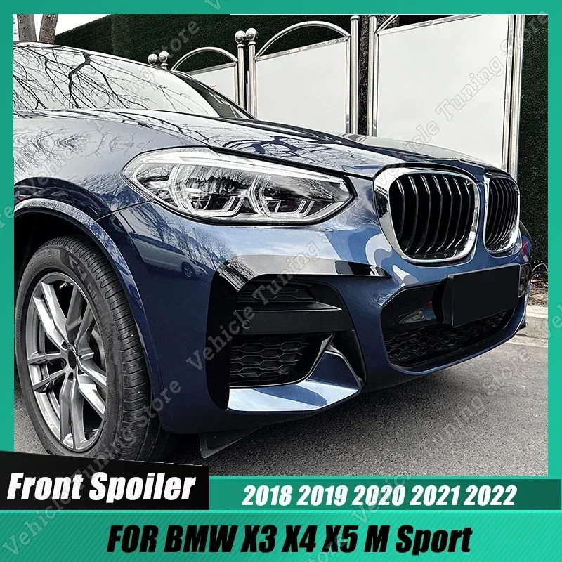 

Передний спойлер для BMW X3 X4 X5 G01 G02 G05 M Sport 2018-2023, бампер, боковой разветвитель для губ, комплект кузова, глянцевый черный автомобильный аксессуар из АБС-пластика