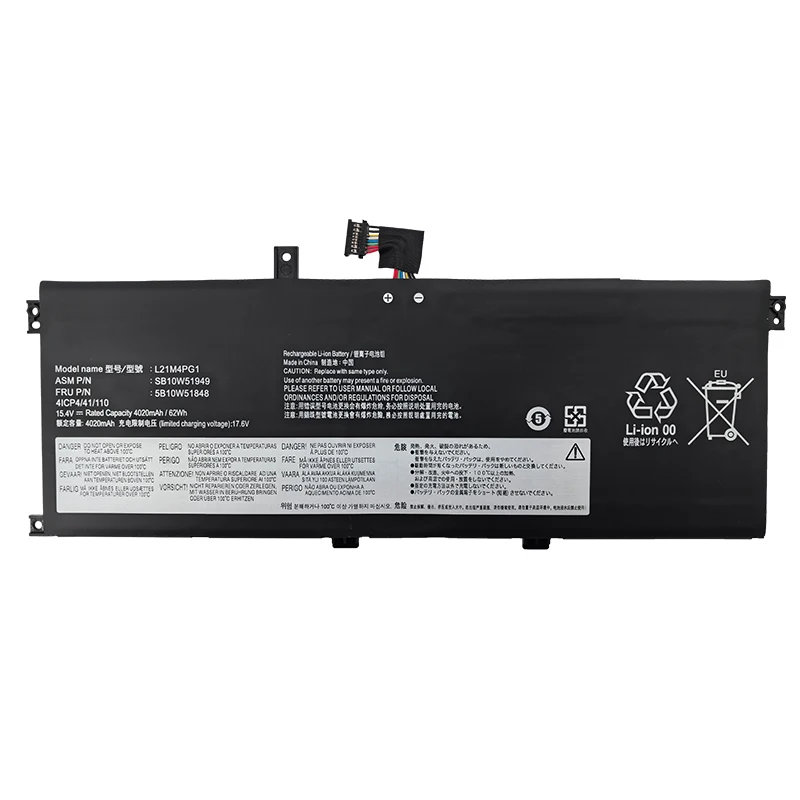 L21M4PG1 4020mAh/62Wh 15.4V Higher Capacity Replacement Laptop Battery for Lenovo ThinkPad L13 Yoga Gen 3 S2 Gen 7