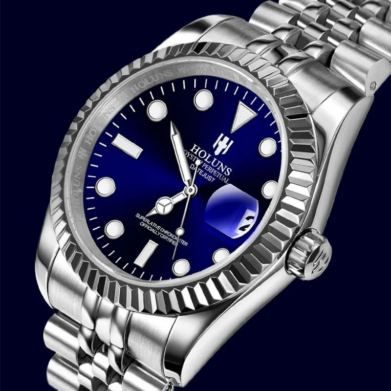 HOLUNS Mens Watch Japan MIYOTA Quartz Movt Male Business Date Wristwatch 5ATM Waterproof Casual watches Relogio Masculino