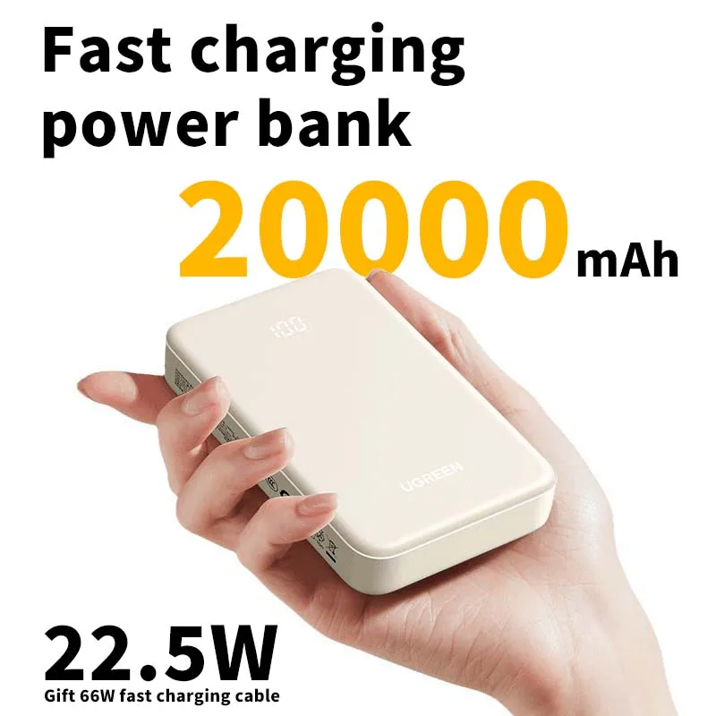 UGREEN 20000mAh Portable Power Bank 22.5W Fast Charging External power charger PowerBank for iPhone 15 Pro Max 16 Pro XIAOMI 14