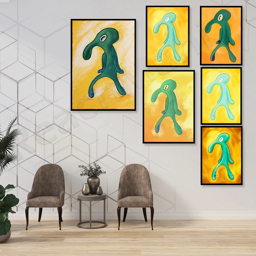 Bold And Brash Gallery Art Canvas Painting Poster Squidward Wall Art Picture Nordic Living Room Home Decoration