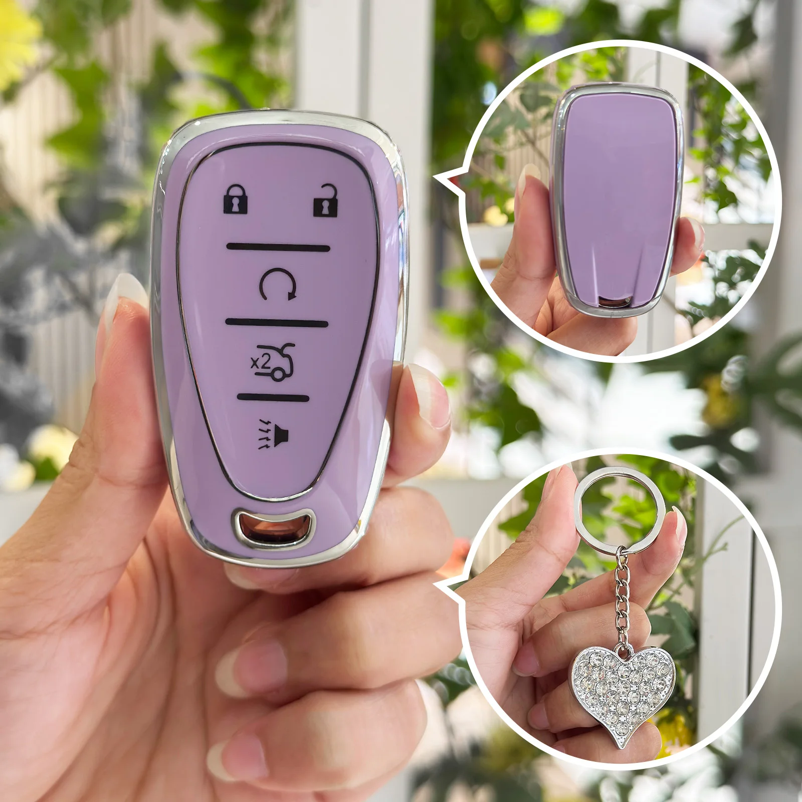 

Чехлы для ключей LECART из ТПУ для Chevy Malibu Equinox Cruze Camaro Traverse Trax, защитный чехол для ключей, 5-кнопочный с блестящим ключом R