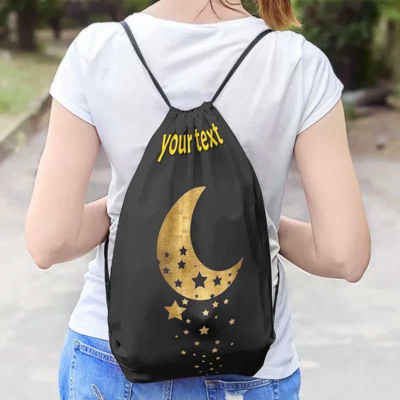 Customized Drawstring Backpack Dual Shoulder Straps - Choose from 3 Sizes for Workout,Fitness,Ramadan Gifts,Promotional Tote Bag