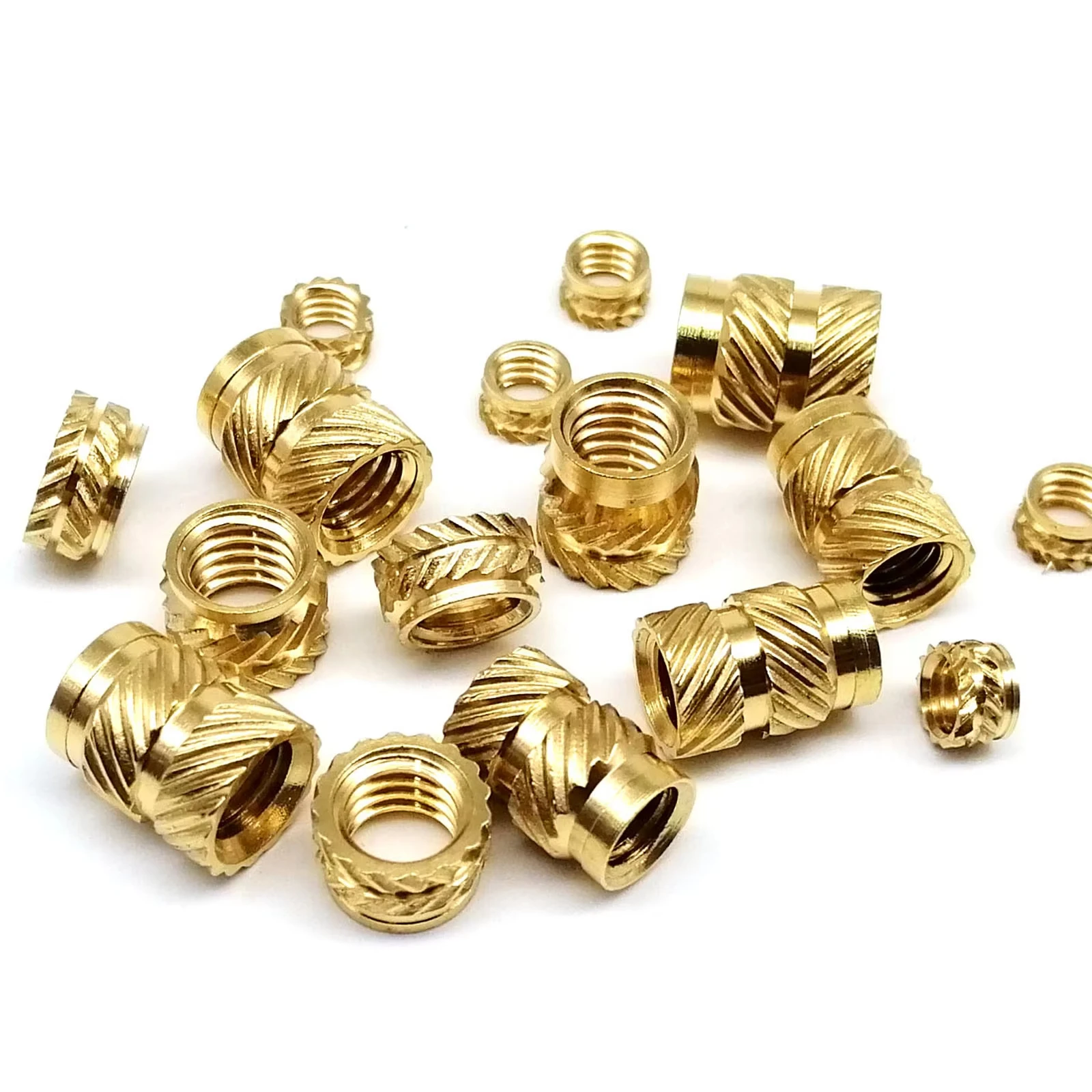 Brass Heat Set Knurled Threaded Inserts for 3D Printing & Plastic, Fit Embed Nuts Durable Brass Inserts for Prototyping & Repair